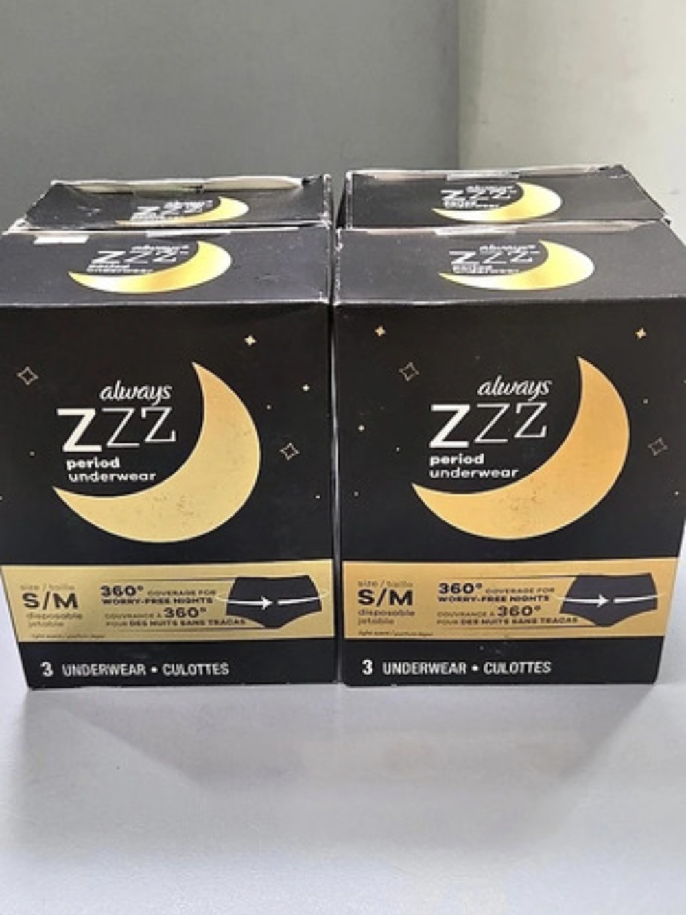 always ZZZ Overnight Disposable Period Underwear Size S/M